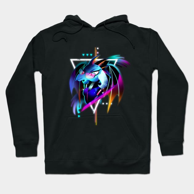 Synthwave Dragon Lord Ember Hoodie by Ilona's Store